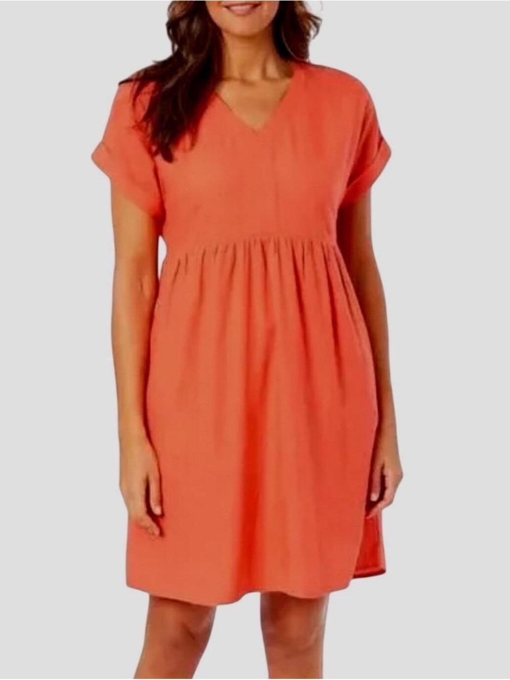 Briggs Women's V-Neck Linen Blend Dress